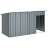 vidaXL antracitsz&uuml;rke horganyzott ac&eacute;l kutyakennel 196x91x110 cm