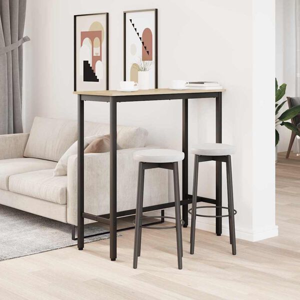 vidaXL asztal Sonoma t&ouml;lgy 100 x 40 x 100,5 cm Műszaki fa &eacute;s ac&eacute;l