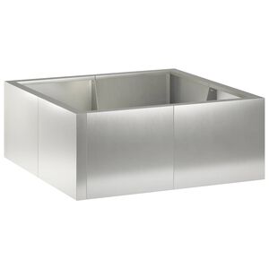 vidaXL T&aacute;mfal 4 db 100 x 100 x 30 cm Rozsdamentes Ac&eacute;l Ez&uuml;st
