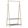 vidaXL bambusz ruha&aacute;llv&aacute;ny polcokkal 96 x 45,5 x 150,5 cm