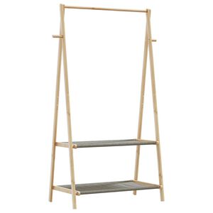 vidaXL bambusz ruha&aacute;llv&aacute;ny polcokkal 96 x 45,5 x 150,5 cm