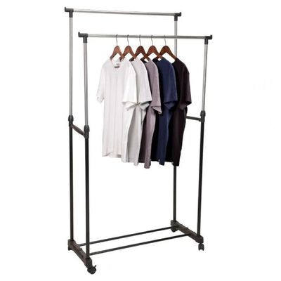 Storage solutions kerekes ruhaállvány akasztóval 80x42x(90-160) cm