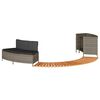 vidaXL sz&uuml;rke polyrattan &eacute;s t&ouml;m&ouml;r ak&aacute;cfa jakuzzi-keret