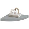 323923 vidaXL Floating Corner Shelves 2 pcs Grey 35x35x3,8 cm MDF