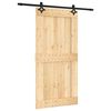 vidaXL Cs&uacute;sz&oacute; ajt&oacute; Term&eacute;szetes &eacute;s Fekete 100 x 210 cm Szil&aacute;rd Fenyőfa