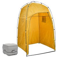 vidaXL hordozható kemping WC sátorral 10+10 L