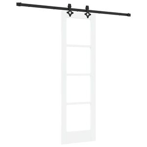 vidaXL Cs&uacute;sz&oacute; ajt&oacute; ORKDAL 61 x 198,5 cm T&ouml;m&ouml;r fenyőfa &eacute;s &uuml;veg