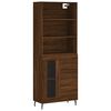 vidaXL barna t&ouml;lgy sz&iacute;nű szerelt fa magasszekr&eacute;ny 69,5 x 34 x 180 cm