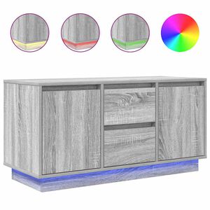 vidaXL sz&uuml;rke sonoma sz&iacute;nű TV-szekr&eacute;ny LED-l&aacute;mp&aacute;kkal 100x41x50 cm