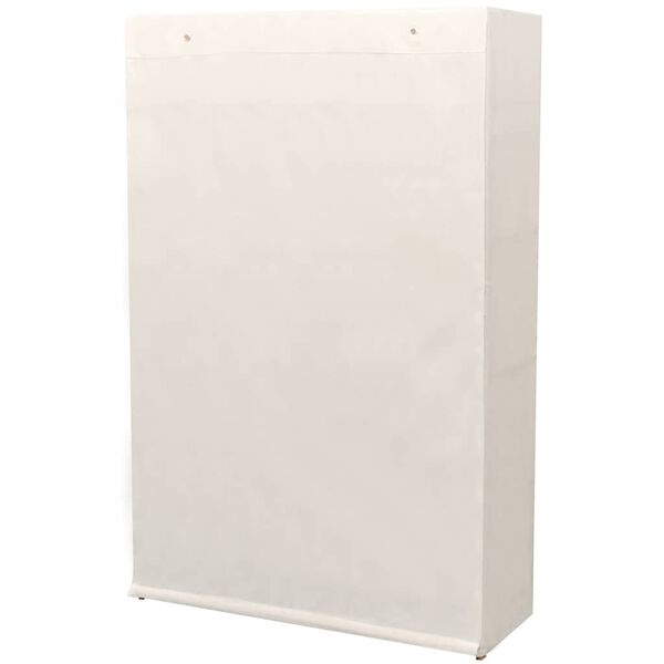 vidaXL fenyőfa &eacute;s sz&ouml;vetanyag ruh&aacute;sszekr&eacute;ny 110 x 40 x 170 cm