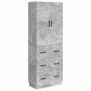 vidaXL Szekr&eacute;ny szett 2 db 66 x 34,5 x 87 cm Szerelt Fa Betonsz&uuml;rke