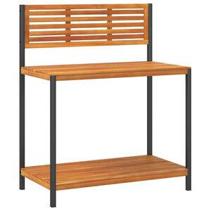 vidaXL t&ouml;m&ouml;r ak&aacute;cfa &eacute;s ac&eacute;l kerti munkaasztal 90 x 50 x 110 cm