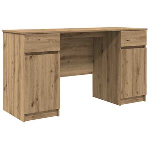 vidaXL Asztal k&eacute;zműves t&ouml;lgy Szerelt fa 140 x 49 x 76 cm