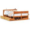vidaXL viaszbarna t&ouml;m&ouml;r fenyőfa &aacute;gy matrac n&eacute;lk&uuml;l 160 x 200 cm