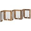 vidaXL &Ouml;sszecsukhat&oacute; kutyaker&iacute;t&eacute;s &aacute;llv&aacute;nyokkal 6 pcs Antik Fa 362 cm