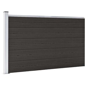 vidaXL fekete WPC ker&iacute;t&eacute;spanel 175 x 105 cm