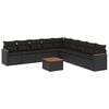 vidaXL Patio Sofa Set 9-szem&eacute;lyes Black