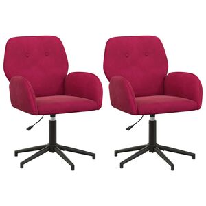 vidaXL Forg&oacute;s &Iacute;r&oacute;asztali Sz&eacute;kek 2 db 54 x 55 x 90 cm Bord&oacute; B&aacute;rsony