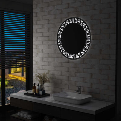 vidaXL LED-es fürdőszobai tükör 70 cm