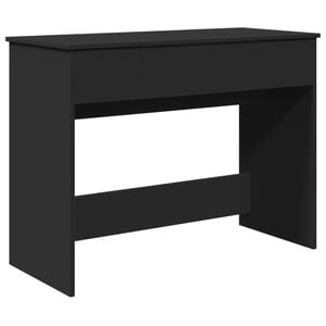 vidaXL fekete f&eacute;s&uuml;lk&ouml;dőasztal t&uuml;k&ouml;rrel 100x45x76 cm