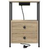 vidaXL &Eacute;jjeliszekr&eacute;ny fi&oacute;kkal Sonoma t&ouml;lgy 40 x 31 x 60 cm Faanyag