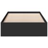 vidaXL fekete szerelt fa ágykeret fiókokkal 90 x 190 cm