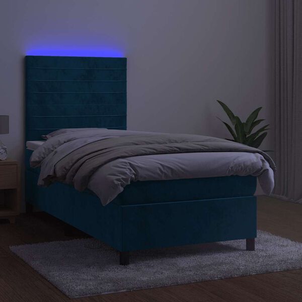 vidaXL s&ouml;t&eacute;tk&eacute;k b&aacute;rsony rug&oacute;s &eacute;s LED-es &aacute;gy matraccal 100x200 cm