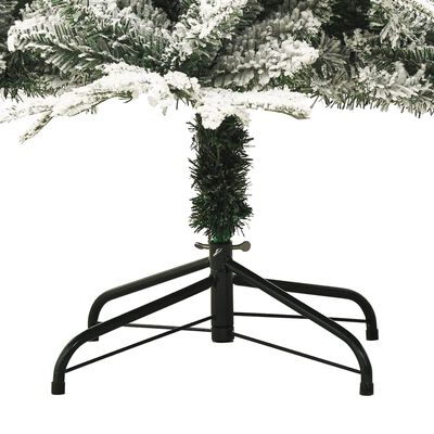 vidaXL PVC és PE műkarácsonyfa pelyhes hóval 210 cm