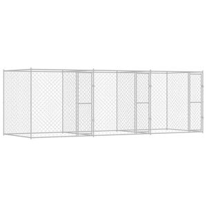 vidaXL Kutyaketrec Ez&uuml;st 600 x 200 x 200 cm Horganyzott ac&eacute;l