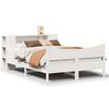 vidaXL feh&eacute;r t&ouml;m&ouml;r fenyőfa &aacute;gy matrac n&eacute;lk&uuml;l 135 x 190 cm