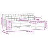 vidaXL 3 szem&eacute;lyes barna sz&ouml;vet kanap&eacute; l&aacute;btart&oacute;val 210 cm