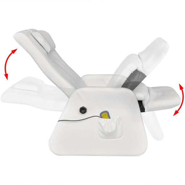 vidaXL fehér műbőr masszázsfotel