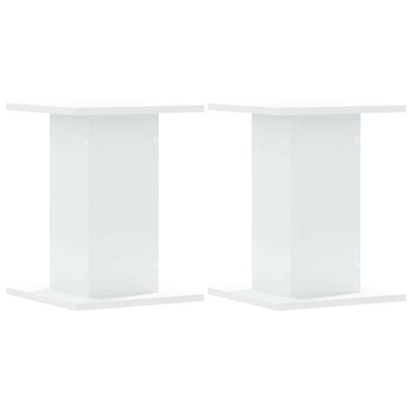 vidaXL 2 db feh&eacute;r szerelt fa hangsz&oacute;r&oacute;&aacute;llv&aacute;ny 30 x 30 x 40 cm