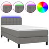 vidaXL s&ouml;t&eacute;tsz&uuml;rke sz&ouml;vet rug&oacute;s &eacute;s LED-es &aacute;gy matraccal 90x200 cm
