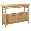vidaXL Konzolasztal polcokkal Term&eacute;szetes 110 x 35 x 75 cm Bambusz