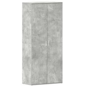 vidaXL Cipőszekr&eacute;ny 80 x 39 x 178 cm Szerelt Fa Beton Sz&uuml;rke