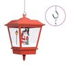 vidaXL piros kar&aacute;csonyi f&uuml;ggől&aacute;mpa LED-ekkel &eacute;s Mikul&aacute;ssal 27x27x45 cm