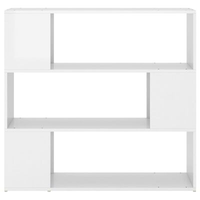 vidaXL magasfényű fehér térelválasztó könyvszekrény 100 x 24 x 94 cm