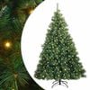 vidaXL Mű kar&aacute;csonyfa 300 LED-del &aacute;llv&aacute;nnyal Z&ouml;ld 210 cm PE &eacute;s PVC