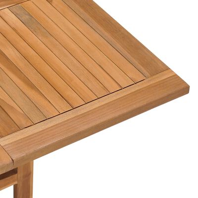 vidaXL összecsukható tömör tíkfa kerti étkezőasztal 90 x 90 x 75 cm