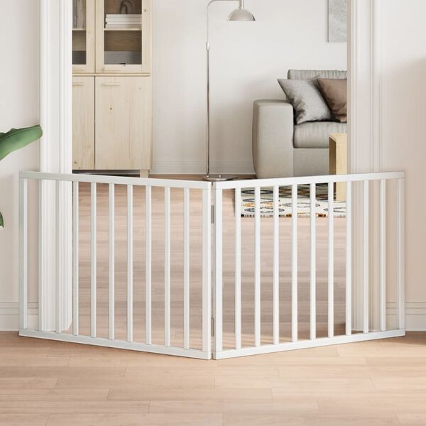 vidaXL összecsukható, 2 paneles, fehér nyárfa kutyakapu 160 cm