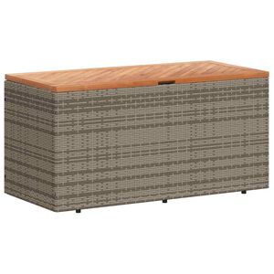 vidaXL sz&uuml;rke polyrattan &eacute;s ak&aacute;cfa kerti t&aacute;rol&oacute;l&aacute;da 110 x 50 x 54 cm