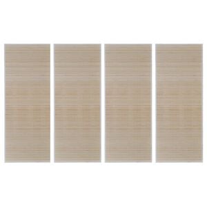 vidaXL 4 db t&eacute;glalap alak&uacute; term&eacute;szetes bambuszszőnyeg 120 x 180 cm