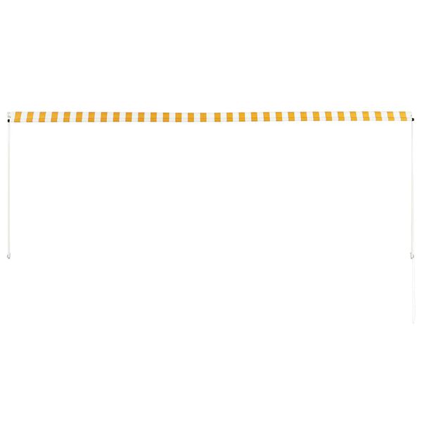 vidaXL feltekerhető s&aacute;rga &eacute;s feh&eacute;r napellenző 350 x 150 cm