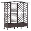 vidaXL Magas&iacute;tott &Aacute;gy Trellis-szel &eacute;s Tetővel Barna 163 x 40 x 129 cm