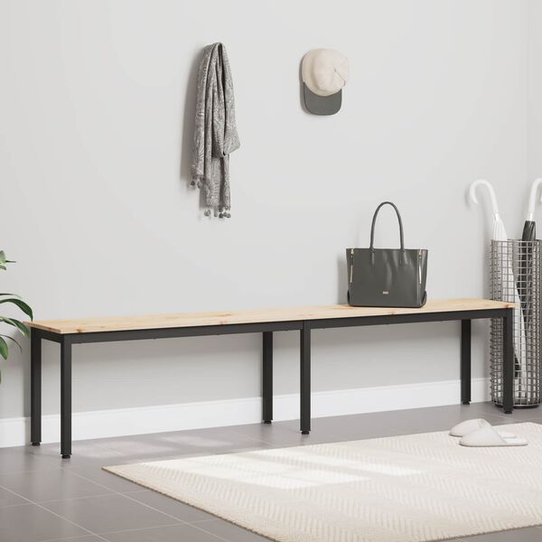 vidaXL pad Term&eacute;szetes 200 x 35 x 45 cm T&ouml;m&ouml;r fenyőfa