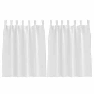 vidaXL Fekete F&uuml;gg&ouml;ny Gyűrűkkel 2 pcs Tiszta Feh&eacute;r 140 x 140 cm