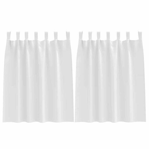 vidaXL Fekete F&uuml;gg&ouml;ny Gyűrűkkel 2 pcs Tiszta Feh&eacute;r 140 x 140 cm