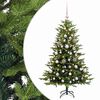vidaXL Műfenyő g&ouml;mb&ouml;kkel 120 cm 150 LED Meleg feh&eacute;r PVC &eacute;s f&eacute;m Z&ouml;ld