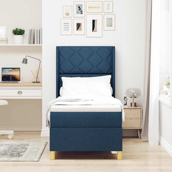 vidaXL Boxrug&oacute;s &aacute;gy matracmal fejt&aacute;ml&aacute;val K&eacute;k 80 x 200 cm sz&ouml;vet